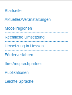Übersicht Navigation Screenshot